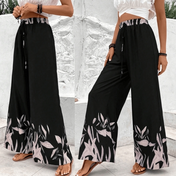 Drawstring High Waist Pants